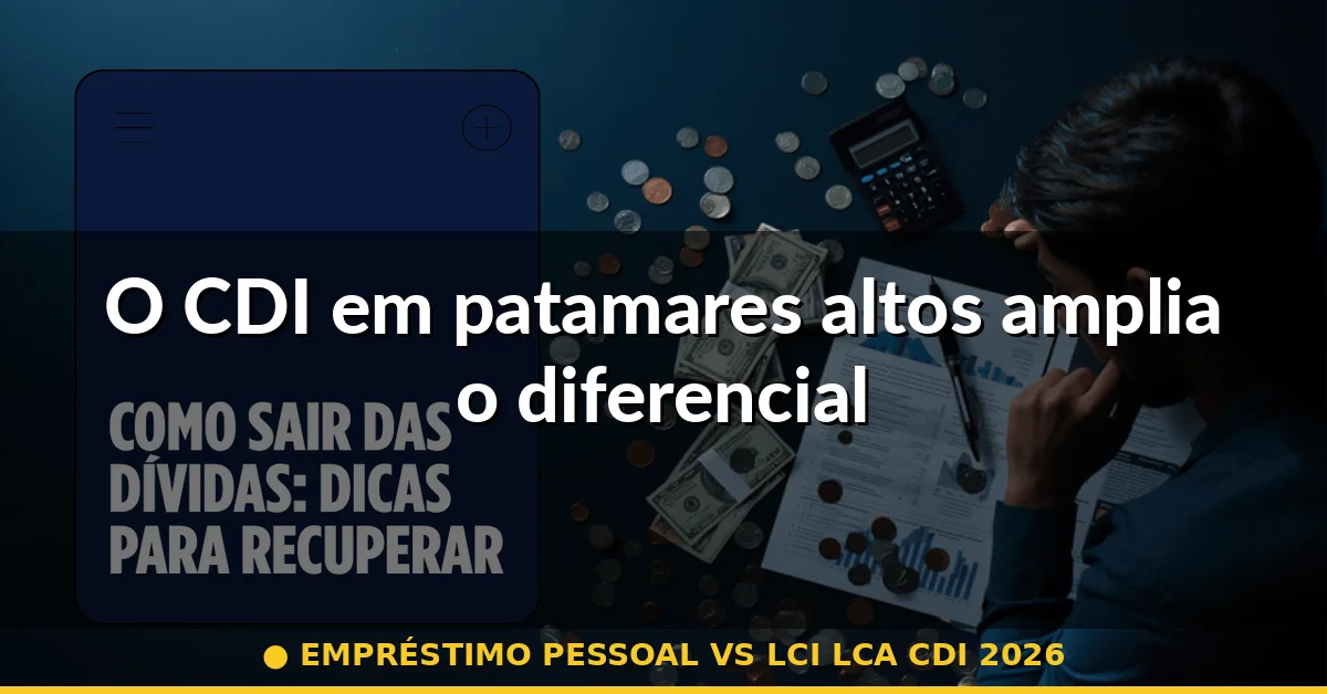 O CDI em patamares altos amplia o diferencial — empréstimo pessoal vs lci lca cdi 2026
