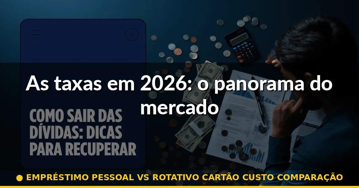 As taxas em 2026: o panorama do mercado — empréstimo pessoal vs rotativo cartão custo comparação