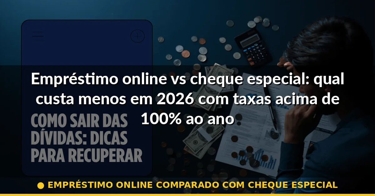 empréstimo online comparado com cheque especial — Guia completo 2026