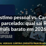 empréstimo pessoal versus cartão crédito parcelado comparação preço — Guia completo 2026