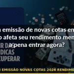 fii emissão novas cotas 2026 rendimento — Guia completo 2026