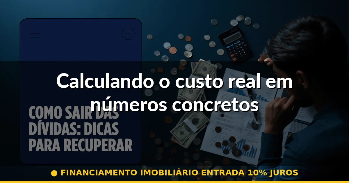 Calculando o custo real em números concretos — financiamento imobiliário entrada 10% juros