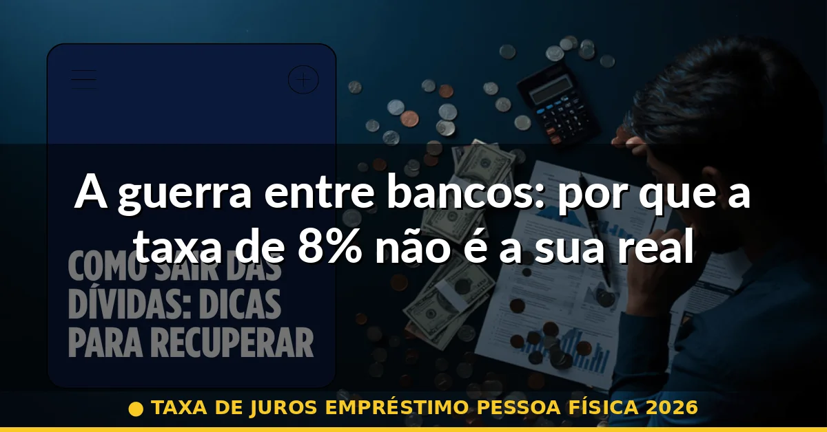 A guerra entre bancos: por que a taxa de 8% não é a sua realidade — taxa de juros empréstimo pessoa física 2026