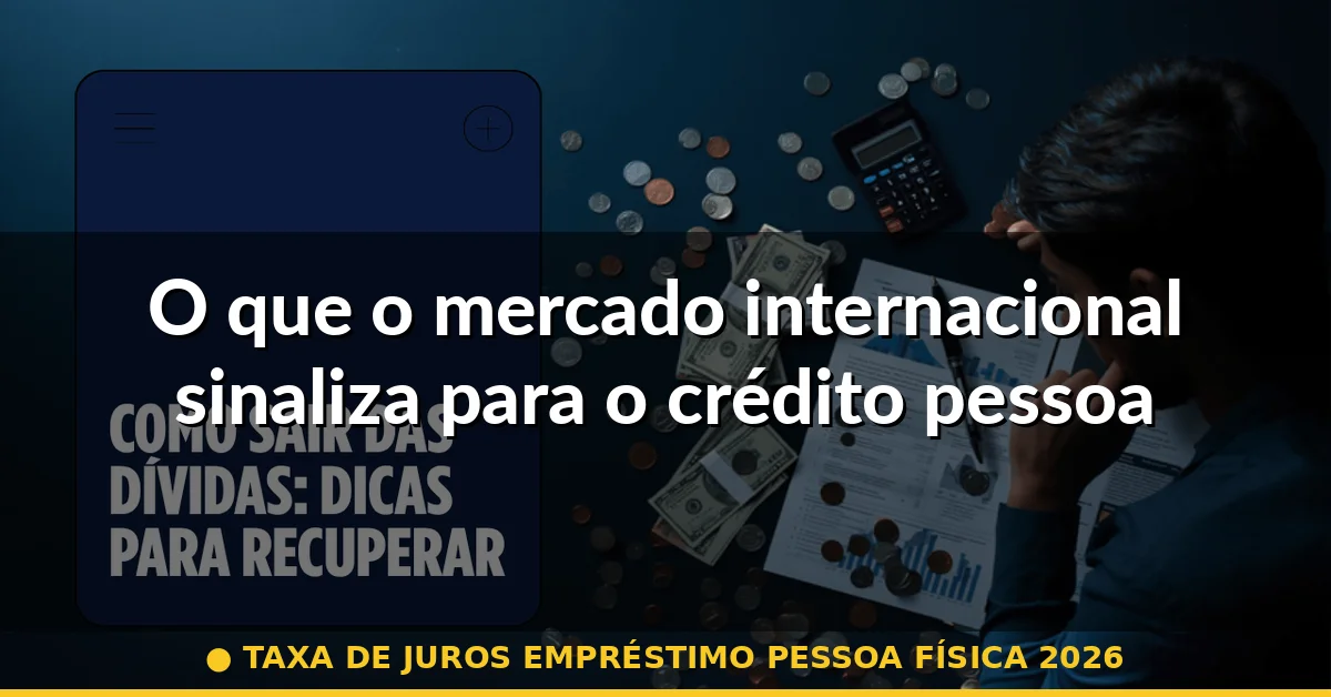 O que o mercado internacional sinaliza para o crédito pessoa física brasileiro — taxa de juros empréstimo pessoa física 2026