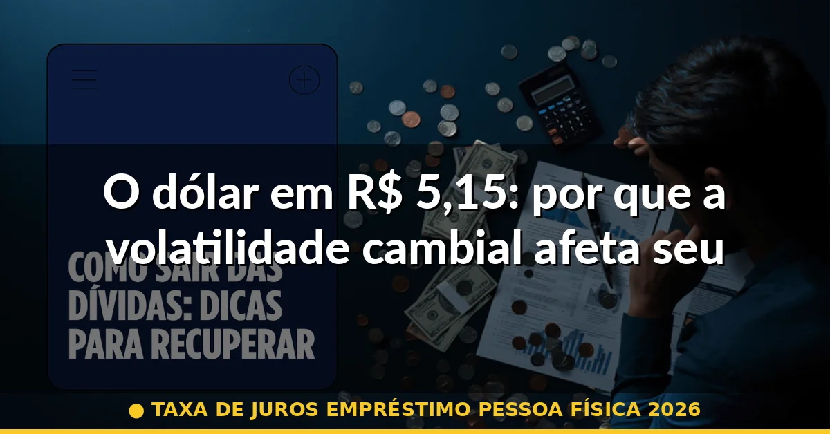 O dólar em R$ 5,15: por que a volatilidade cambial afeta seu empréstimo pessoal — taxa de juros empréstimo pessoa física 2026