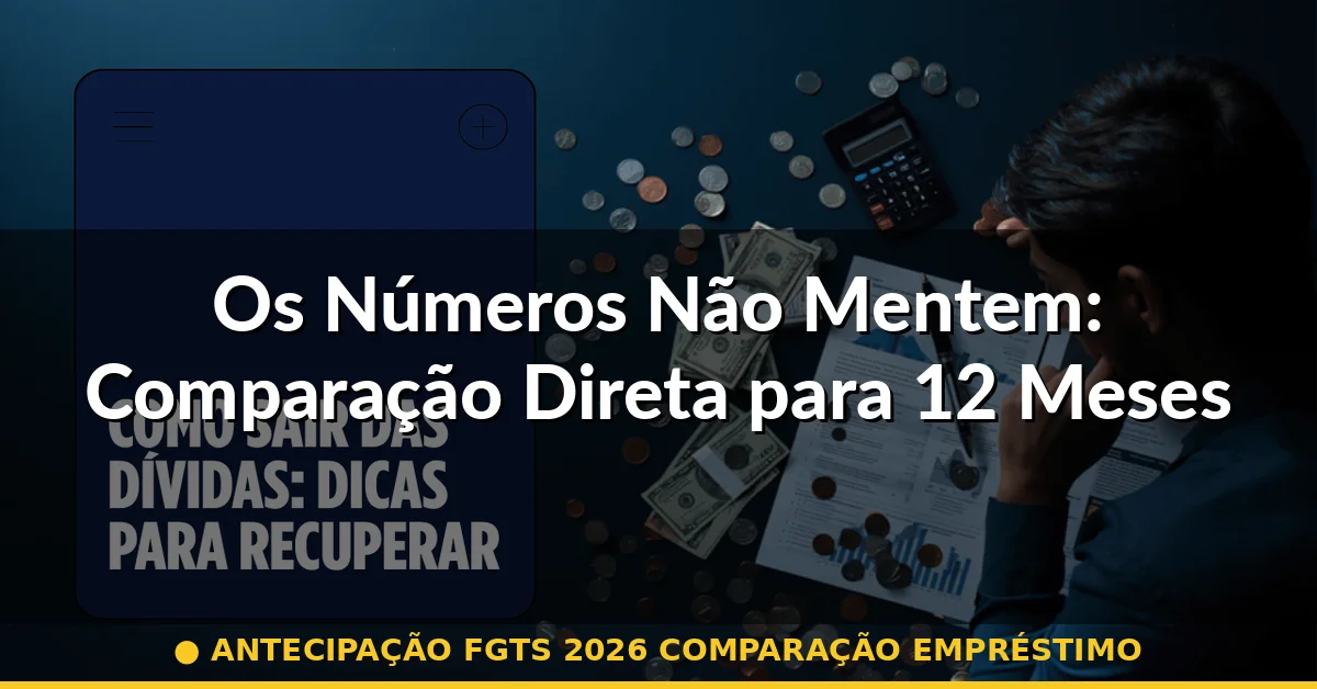Os Números Não Mentem: Comparação Direta para 12 Meses — antecipação fgts 2026 comparação empréstimo