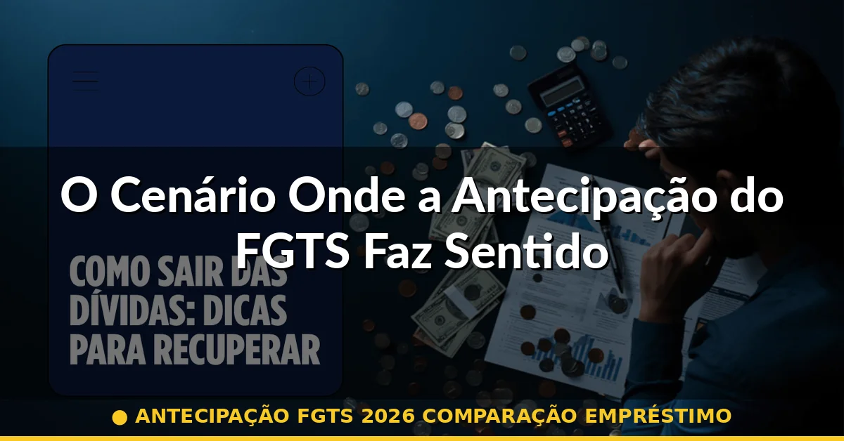 O Cenário Onde a Antecipação do FGTS Faz Sentido — antecipação fgts 2026 comparação empréstimo