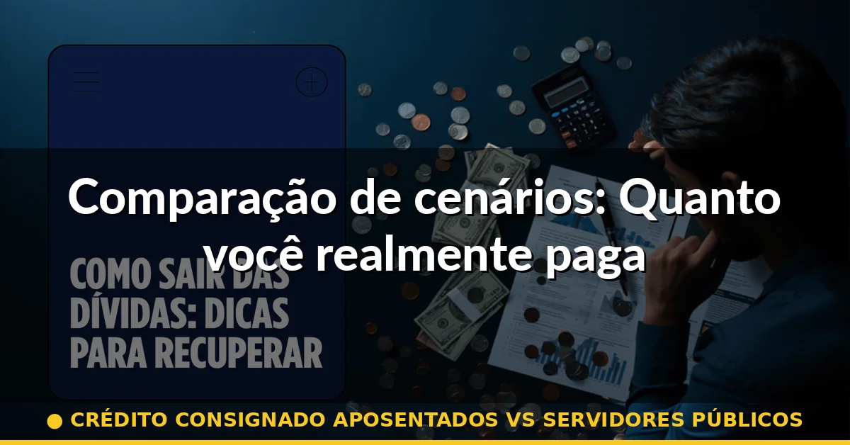 Comparação de cenários: Quanto você realmente paga — crédito consignado aposentados vs servidores públicos