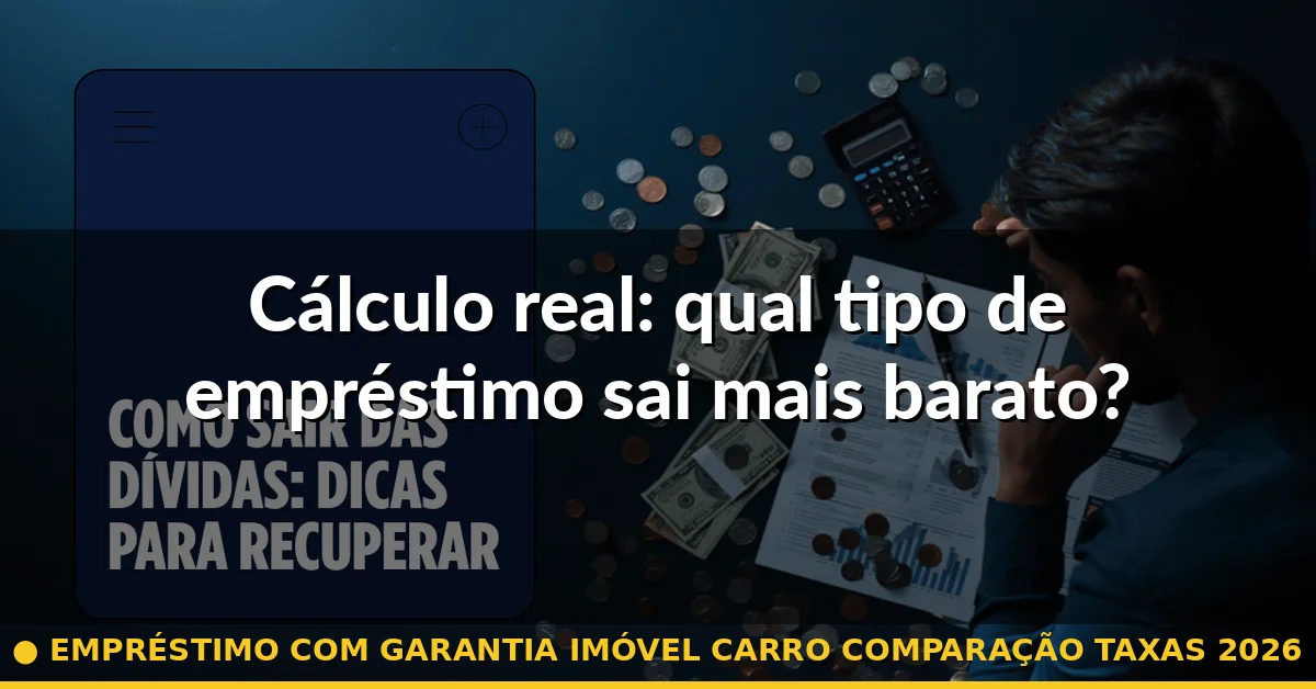 Cálculo real: qual tipo de empréstimo sai mais barato? — empréstimo com garantia imóvel carro comparação taxas 2026