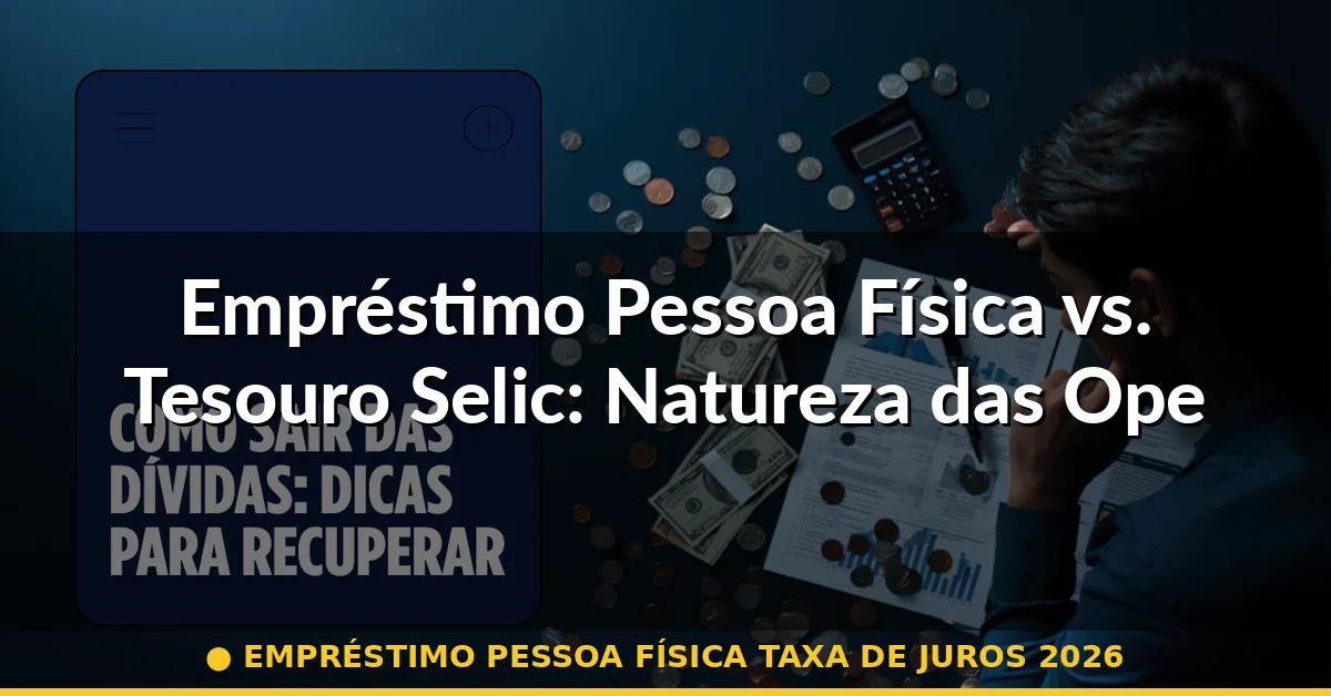 Empréstimo Pessoa Física vs. Tesouro Selic: Natureza das Operações — empréstimo pessoa física taxa de juros 2026