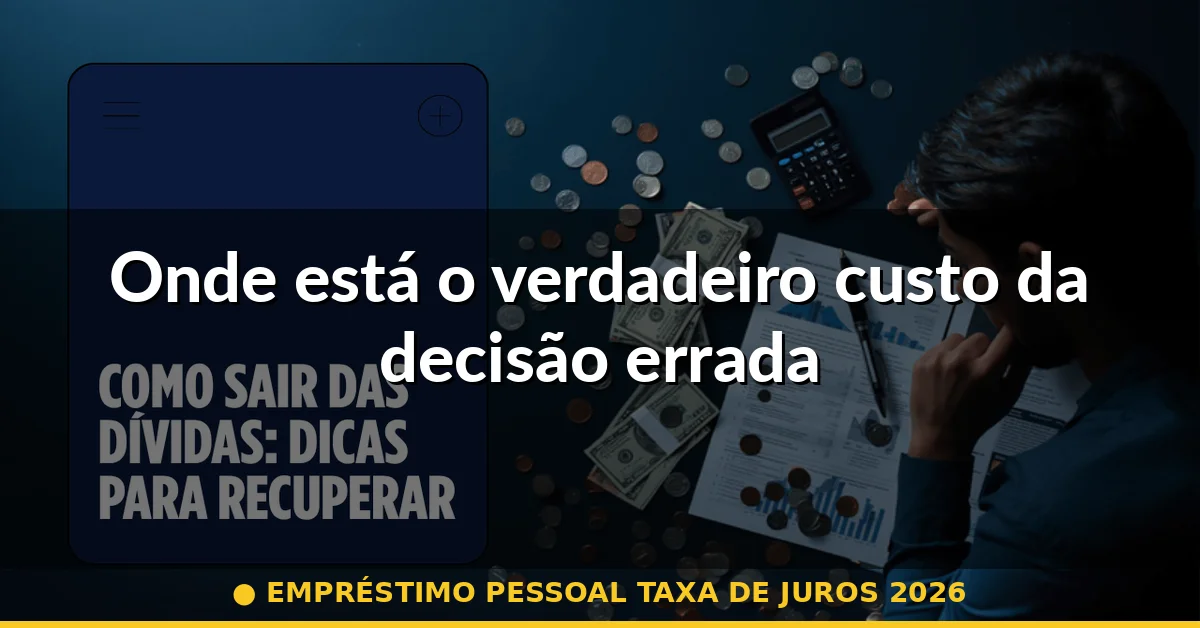 Onde está o verdadeiro custo da decisão errada — empréstimo pessoal taxa de juros 2026