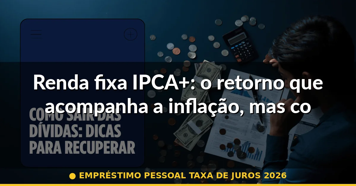 Renda fixa IPCA+: o retorno que acompanha a inflação, mas com custo de oportunidade — empréstimo pessoal taxa de juros 2026