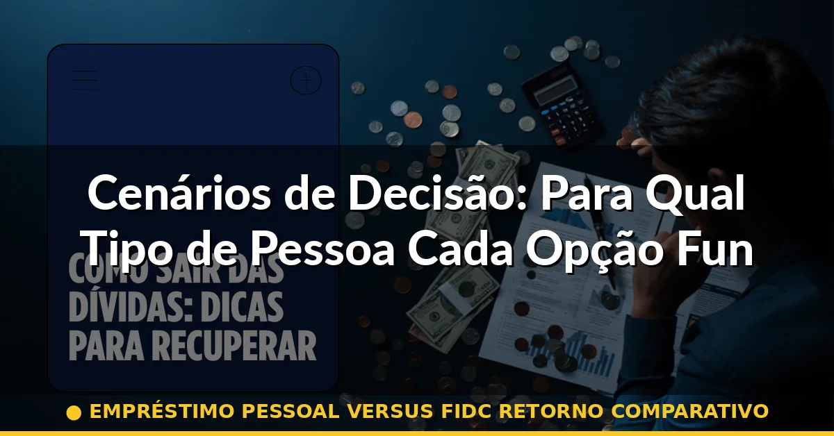 Cenários de Decisão: Para Qual Tipo de Pessoa Cada Opção Funciona — empréstimo pessoal versus fidc retorno comparativo