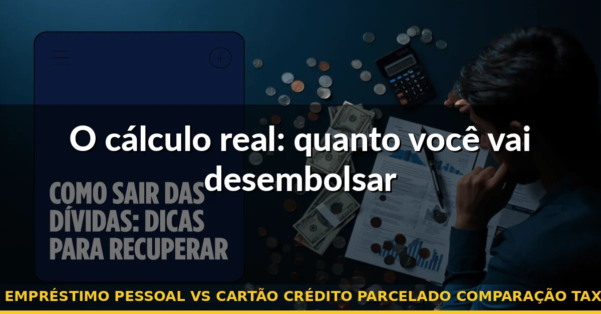 O cálculo real: quanto você vai desembolsar — empréstimo pessoal vs cartão crédito parcelado comparação taxa