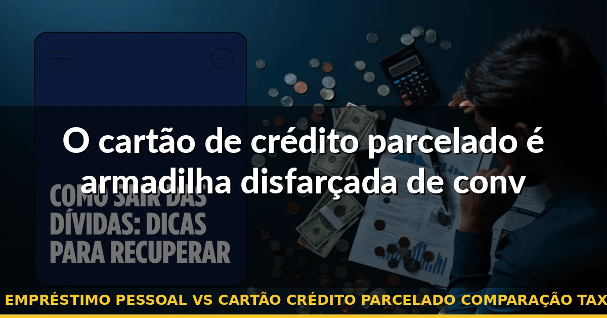 O cartão de crédito parcelado é armadilha disfarçada de conveniência — empréstimo pessoal vs cartão crédito parcelado comparação taxa
