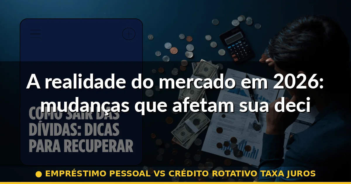 A realidade do mercado em 2026: mudanças que afetam sua decisão — empréstimo pessoal vs crédito rotativo taxa juros